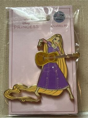 Disney Pink à la Mode Rapunzel Enamel Pin - Purple Dress, Gold Hair guitar